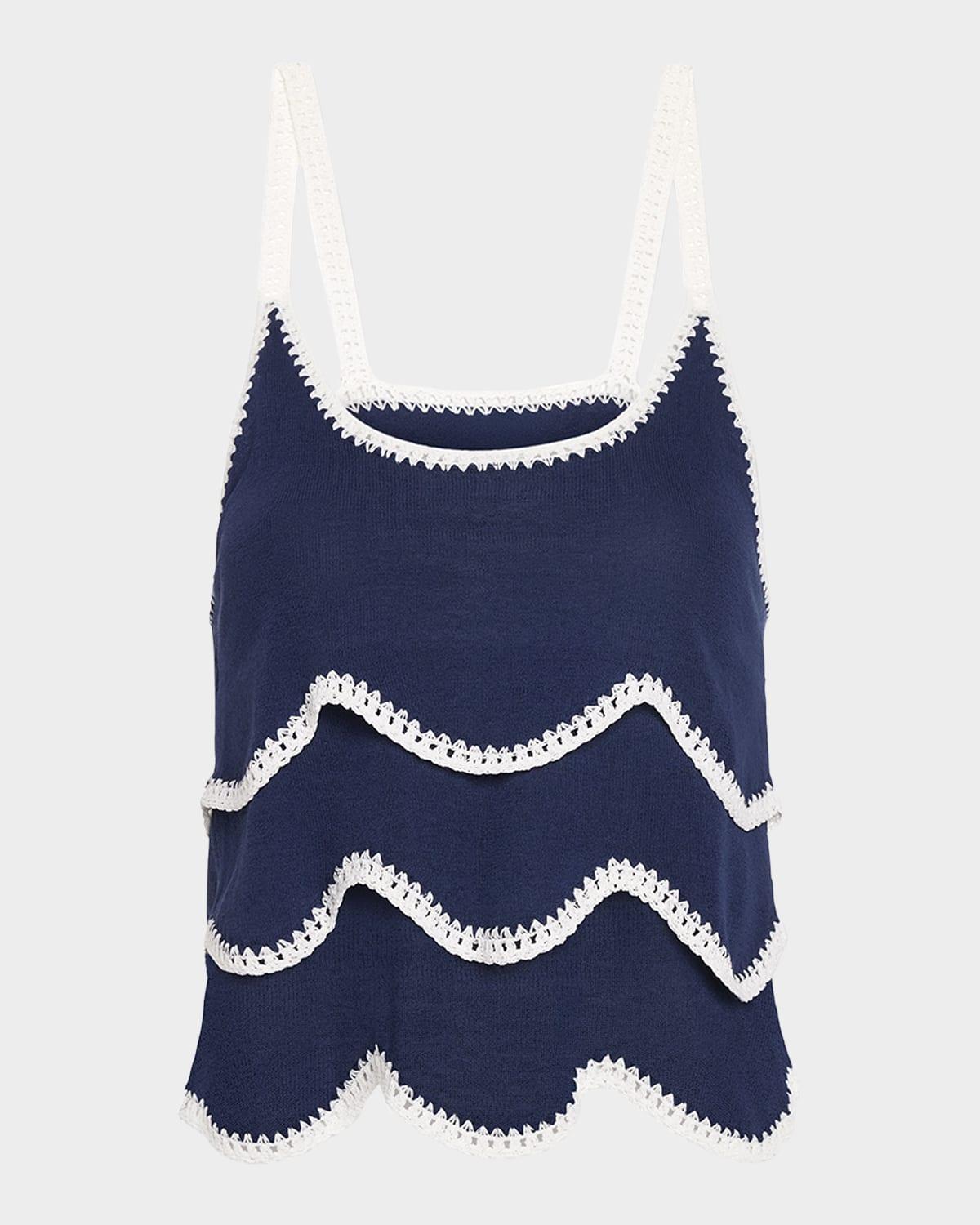 ariel embroidered sleeveless top