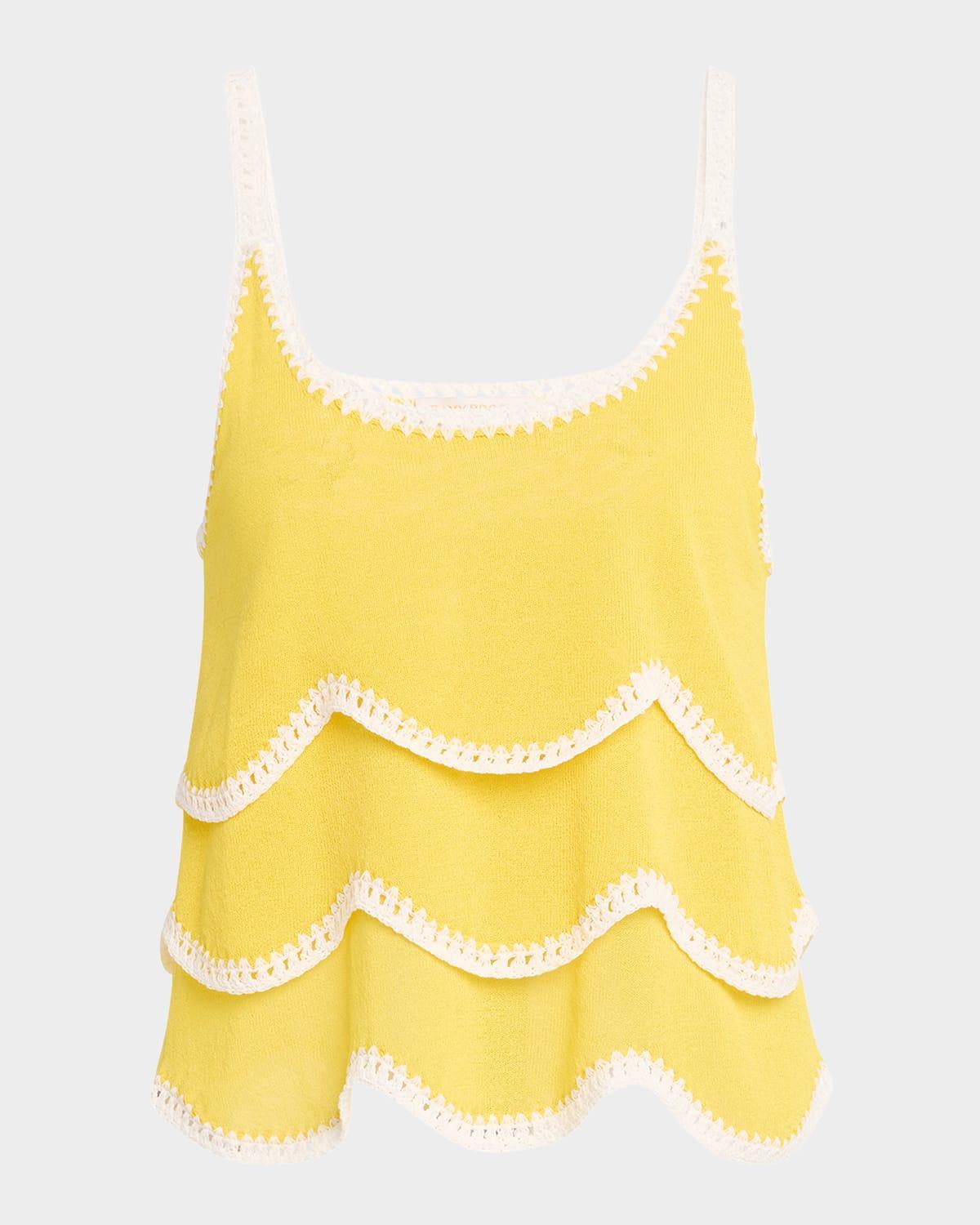 ariel embroidered sleeveless top