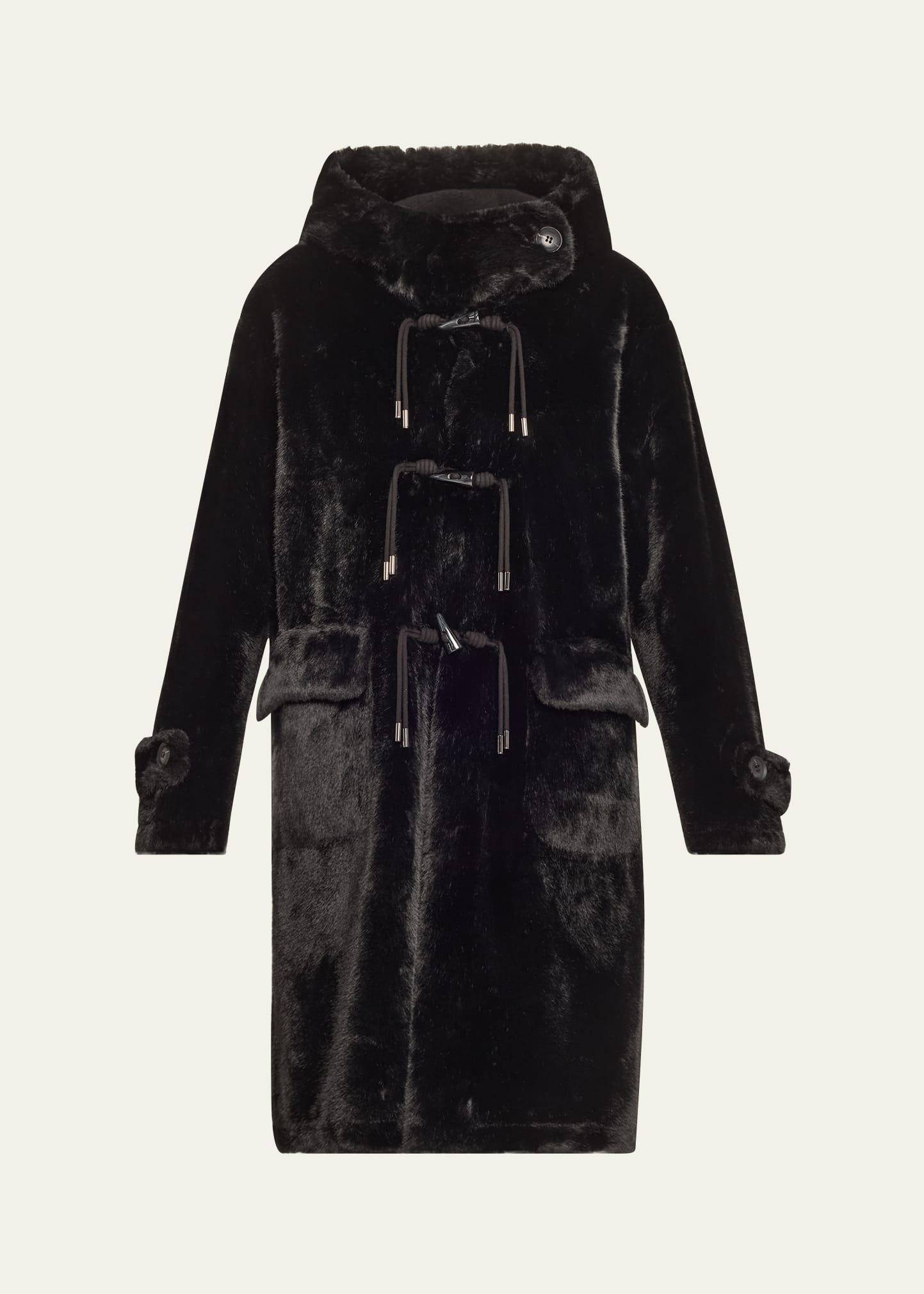 ariel hooded faux fur coat