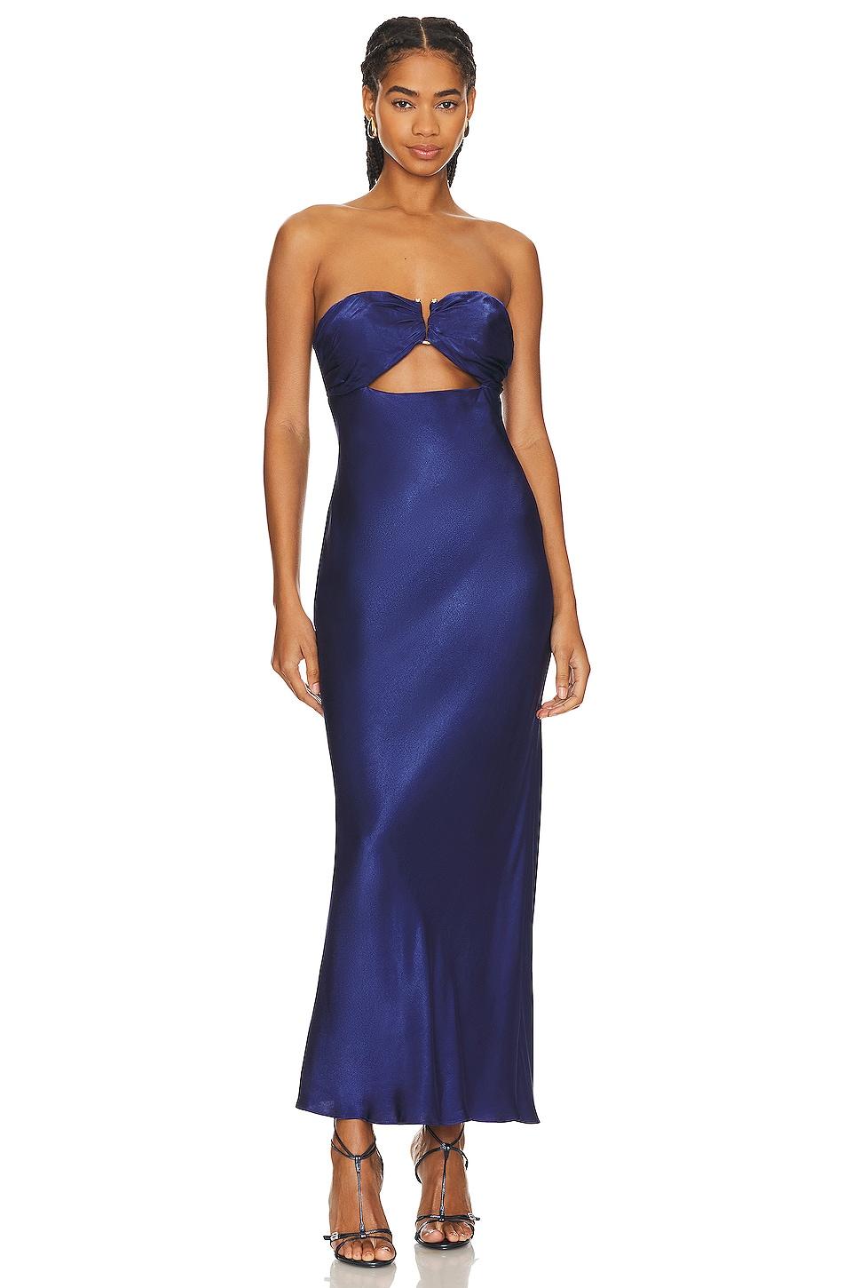 arienzo strapless midi dress