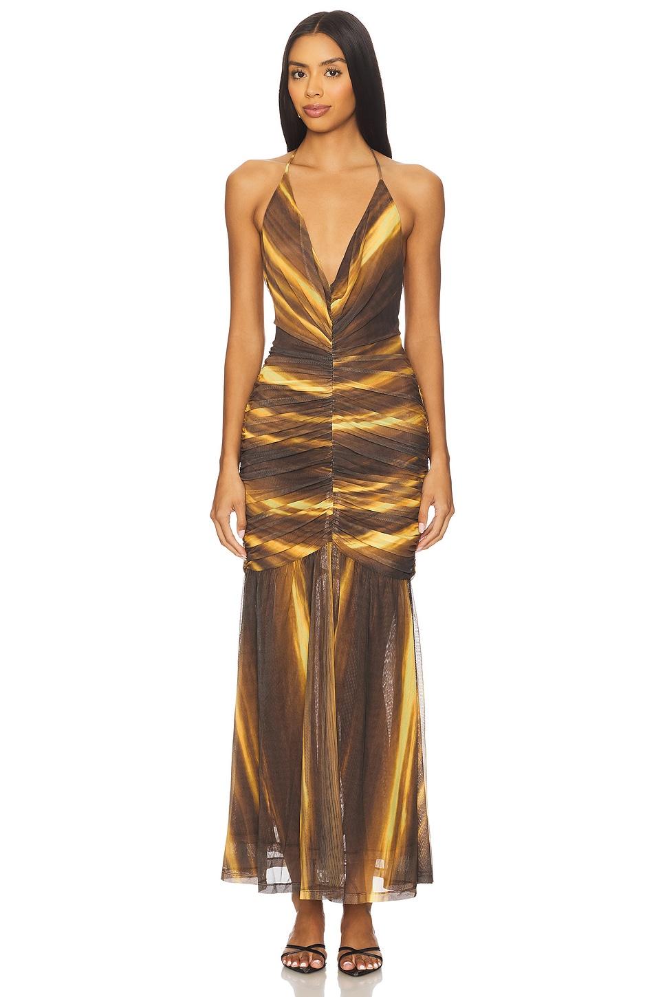 aries mesh maxi dress