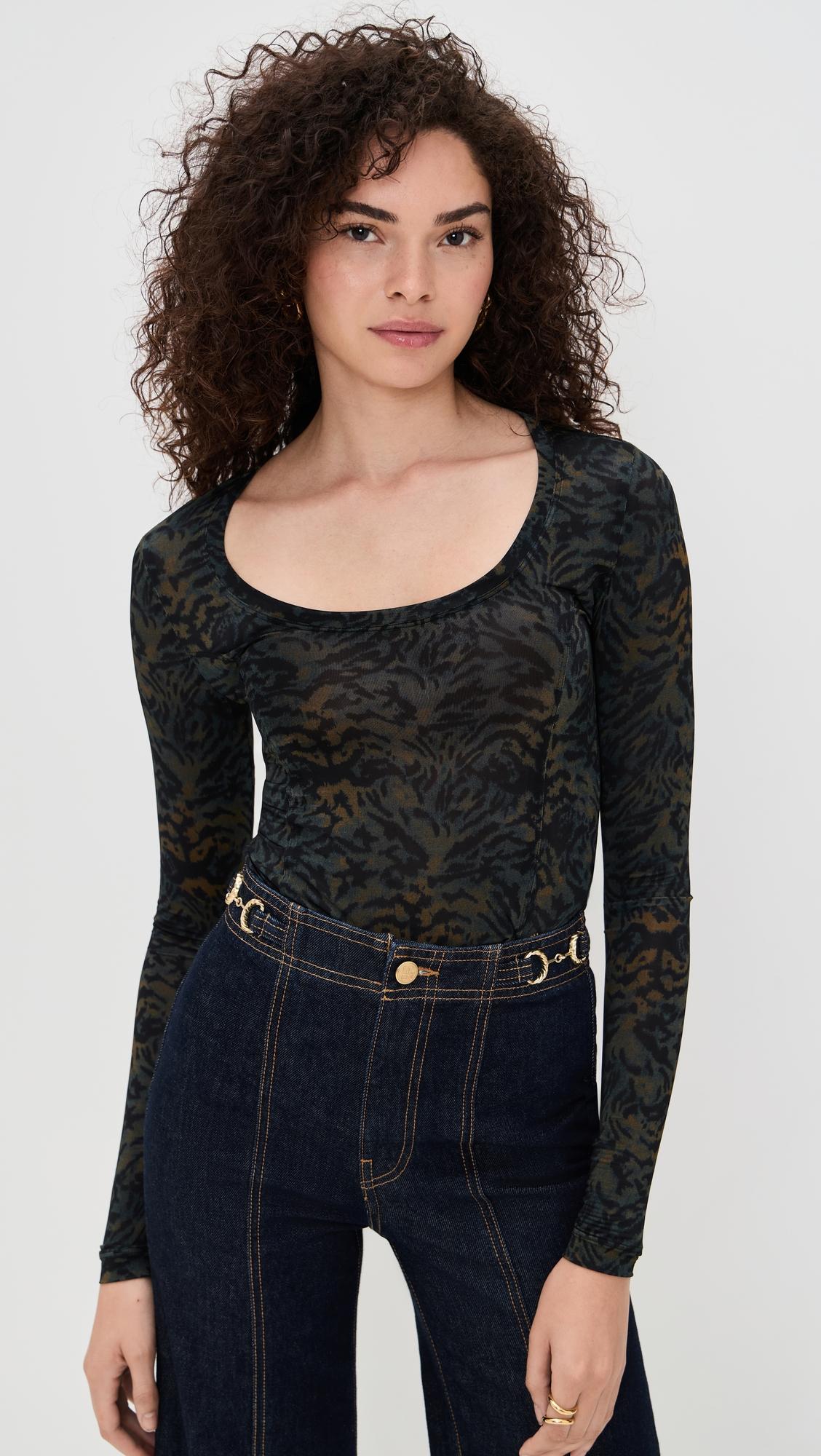 aris jersey long sleeve u-neck top