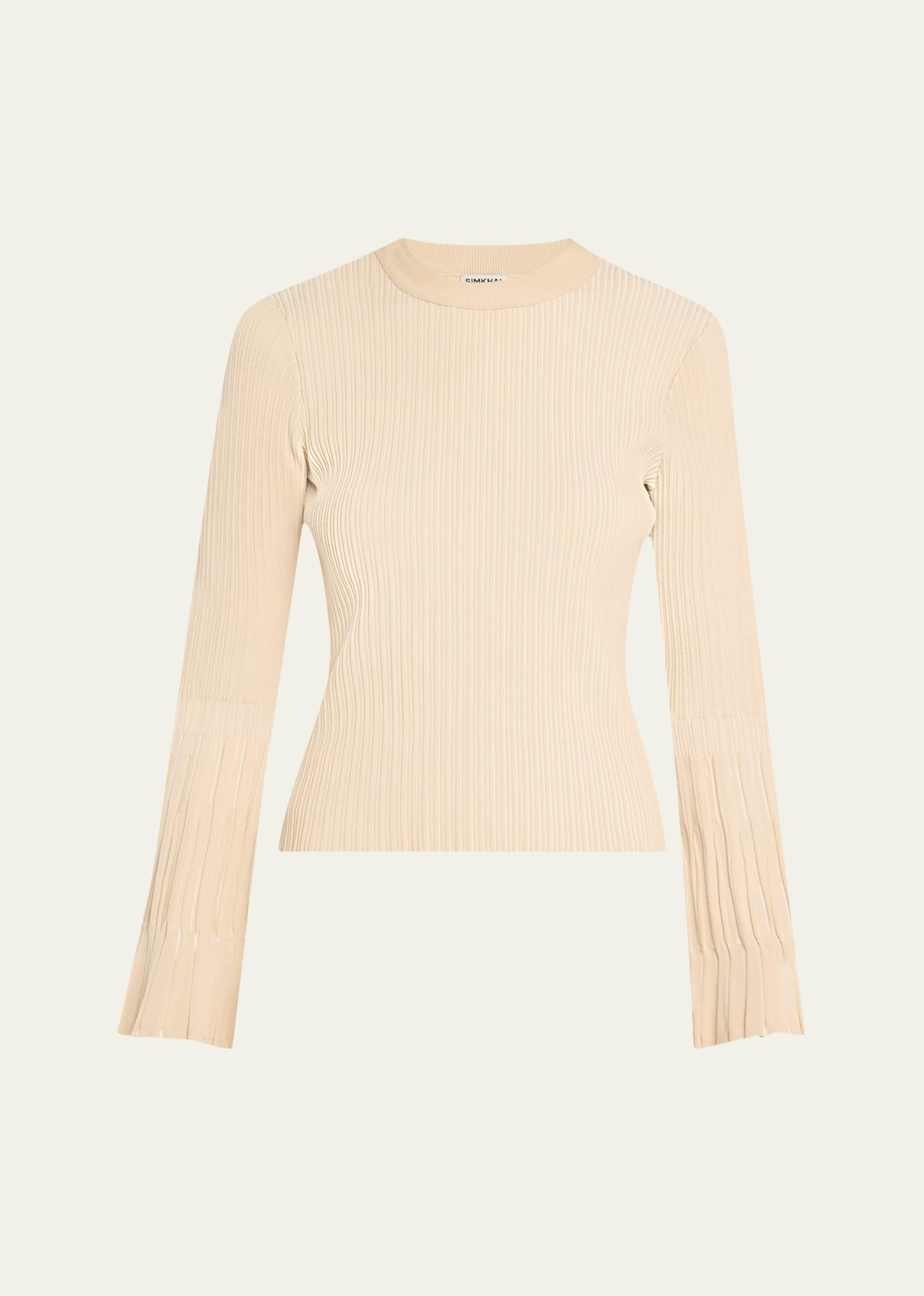 aris long-sleeve ribbed top