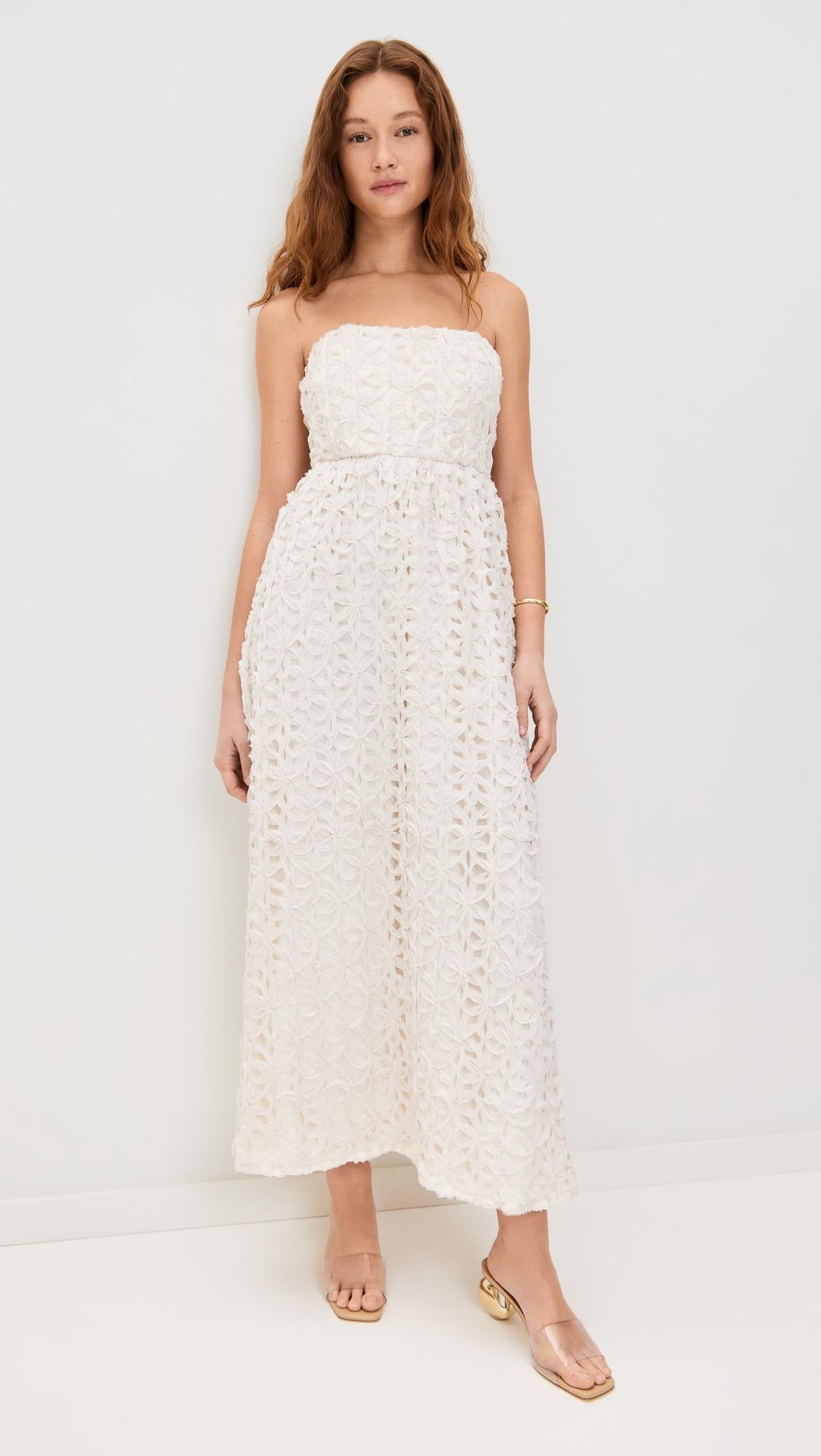 aris strapless maxi dress