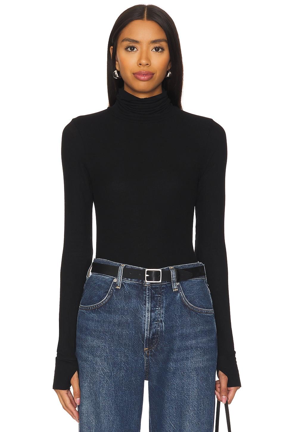 arlen long sleeve fitted turtle neck top