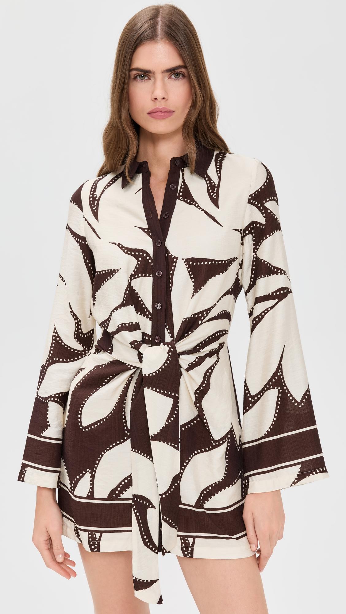 arlette sleeved mini dress