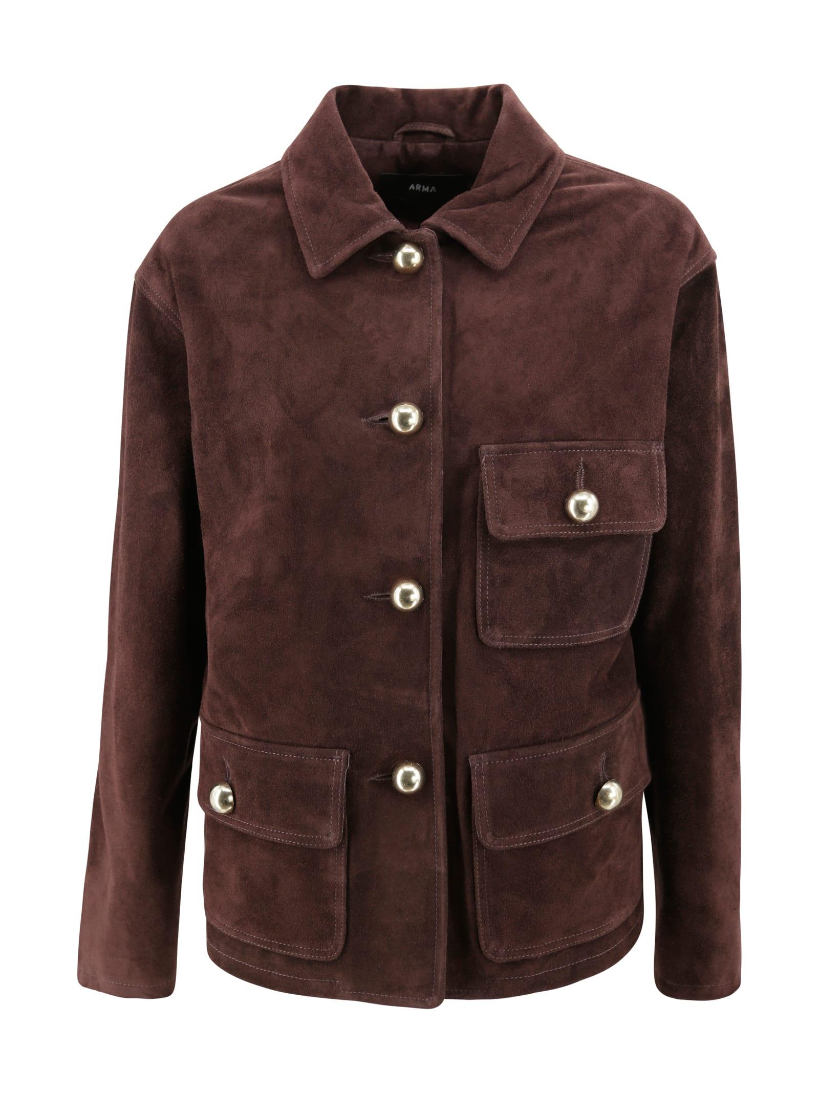 arma suede shirt jacket
