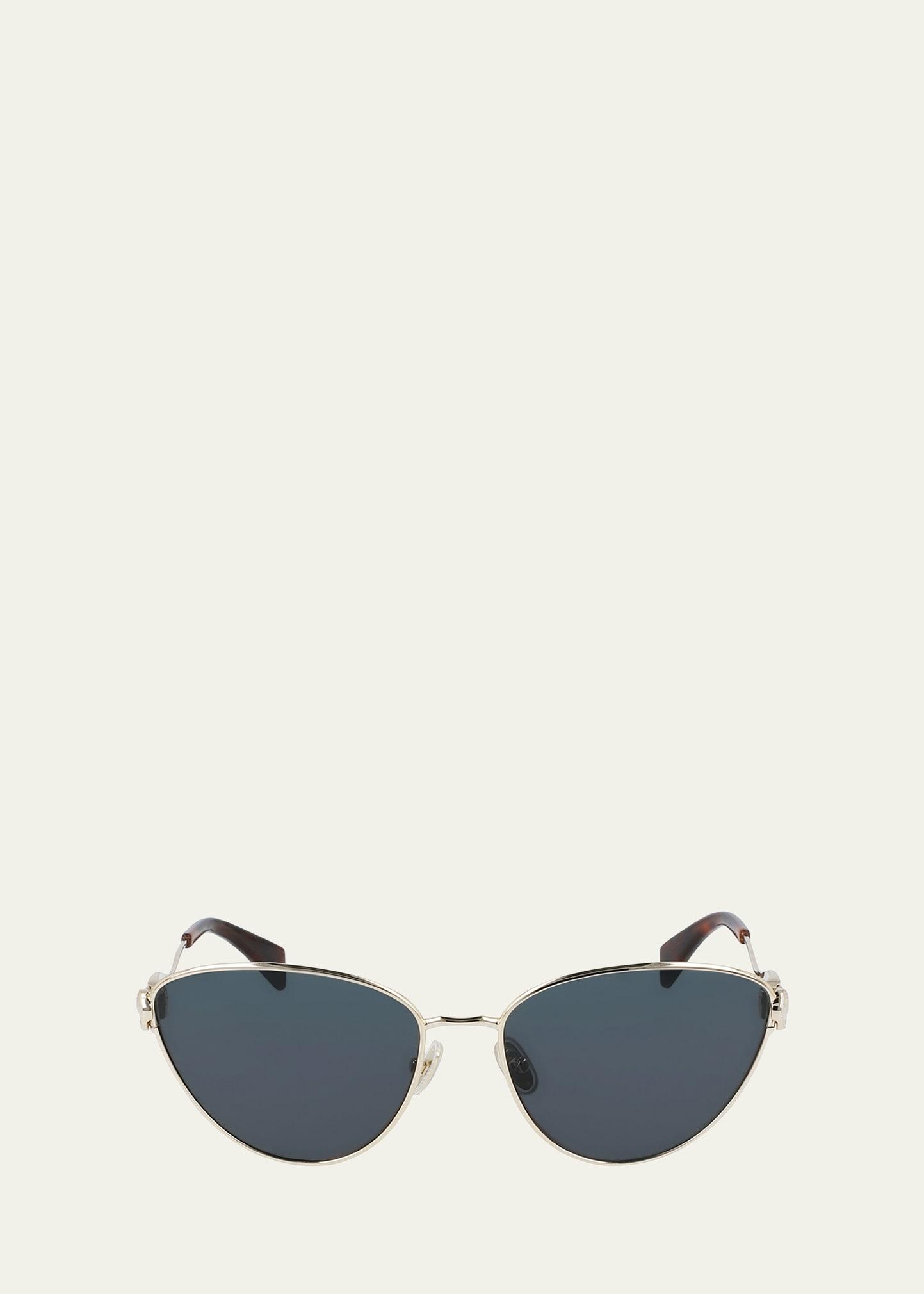 armand albert rateau metal cat-eye sunglasses