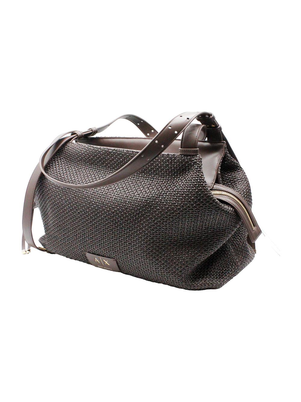 armani exchange bags dask shade brown 100pu - women