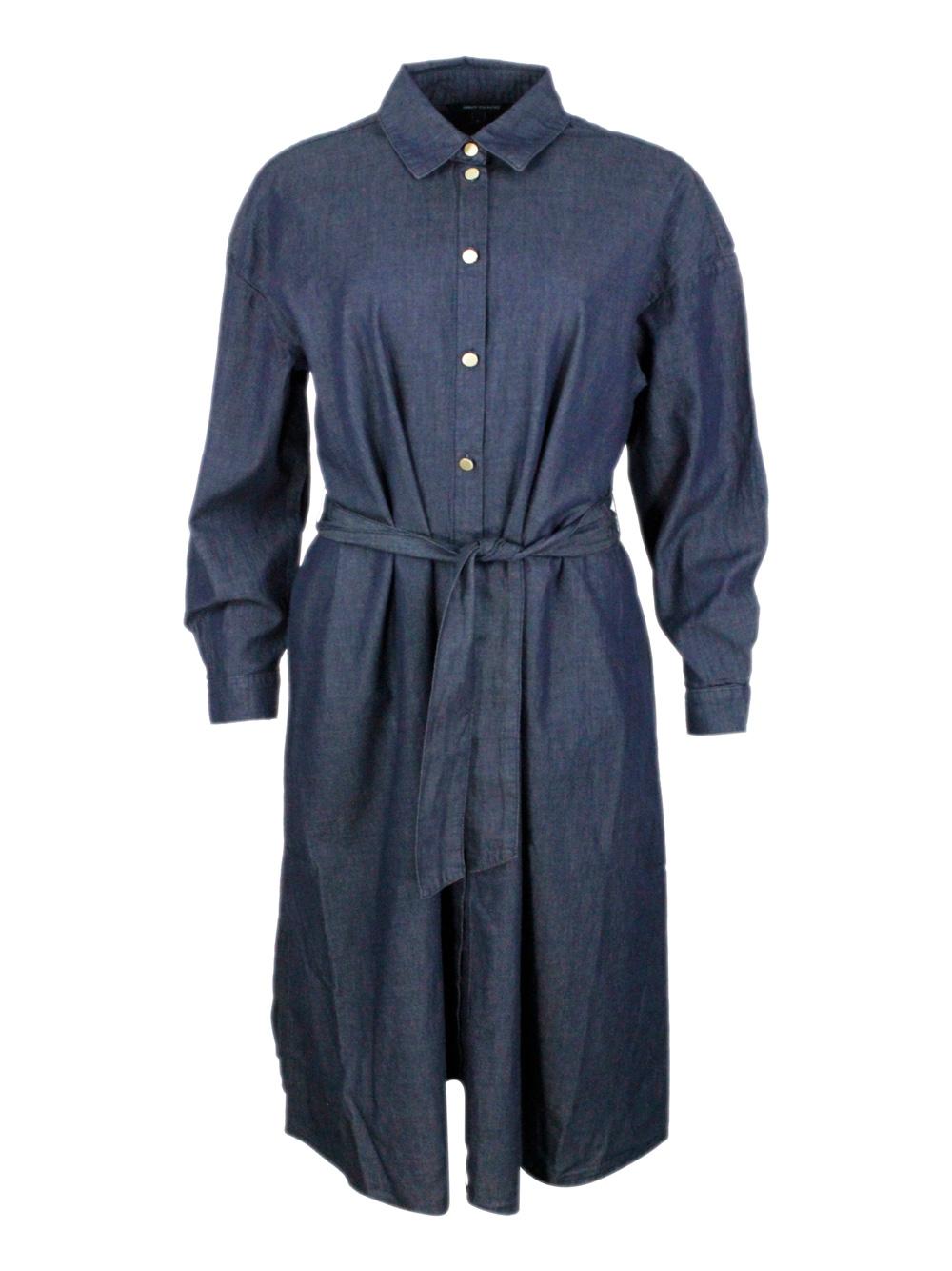 armani exchange dresses blue 100co - women
