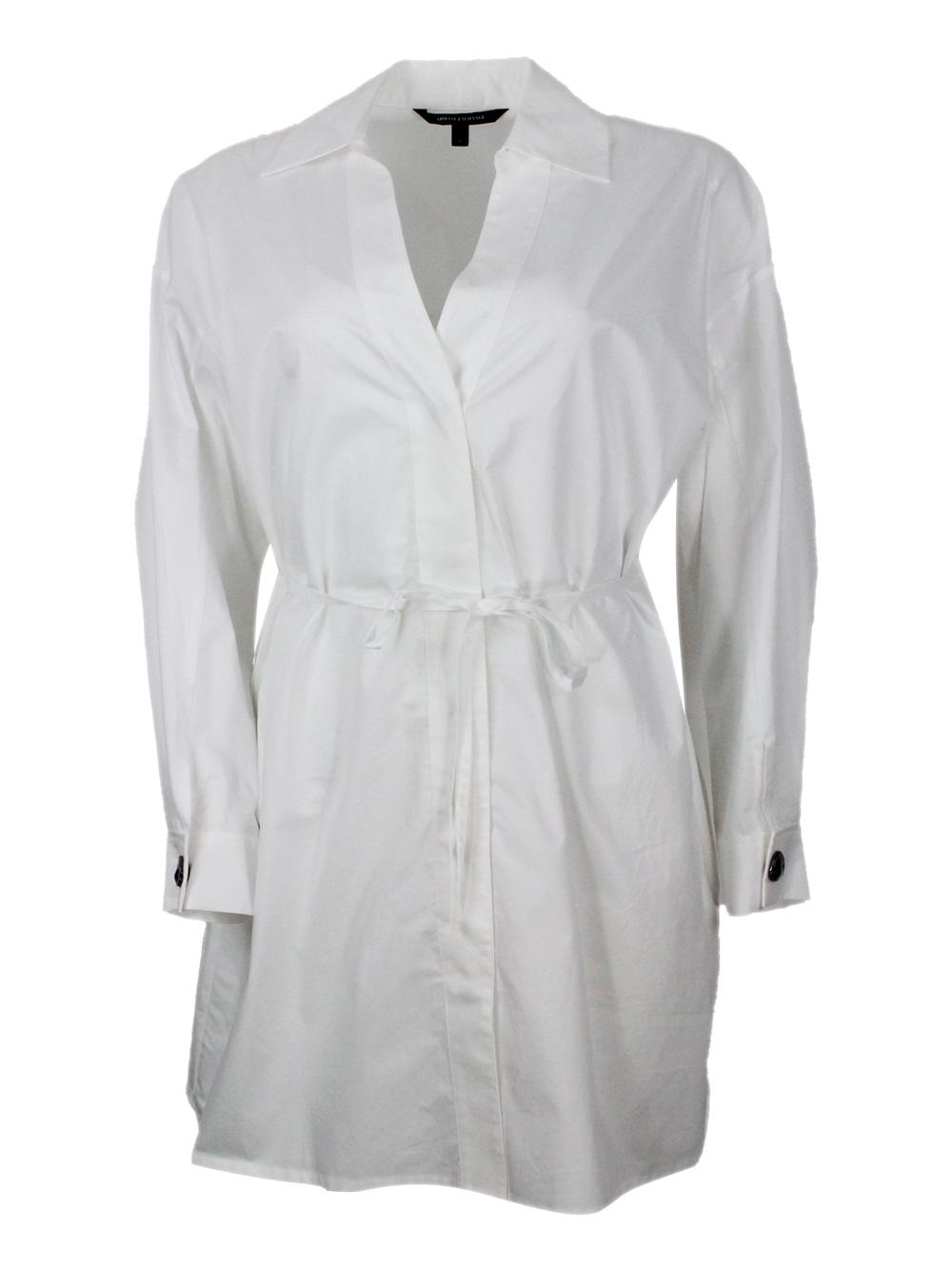 armani exchange dresses white 100co - women