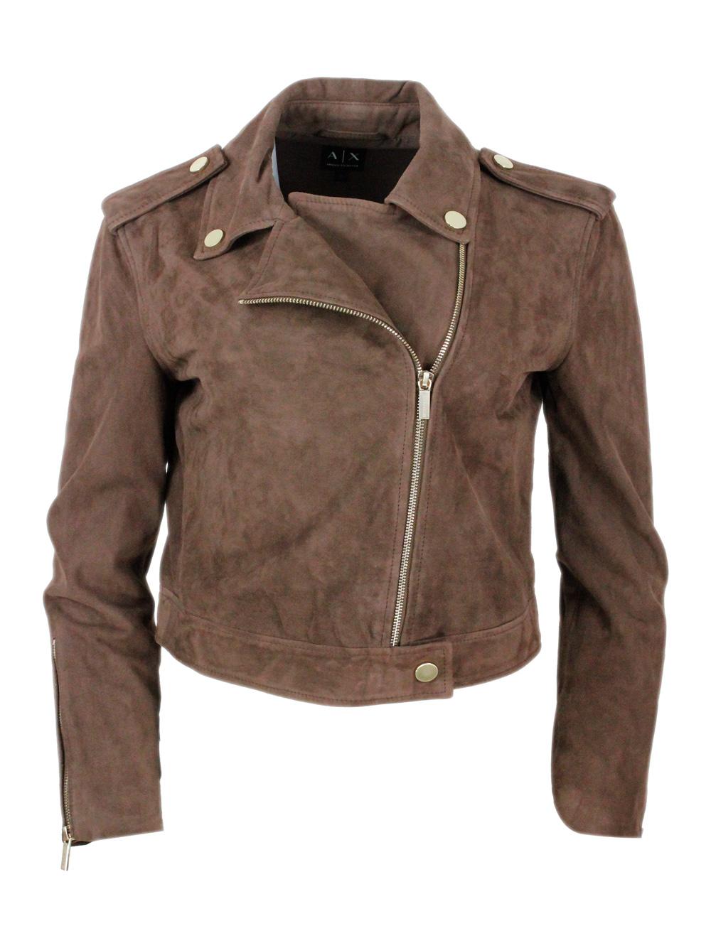 armani exchange jackets brown earth 100le - women