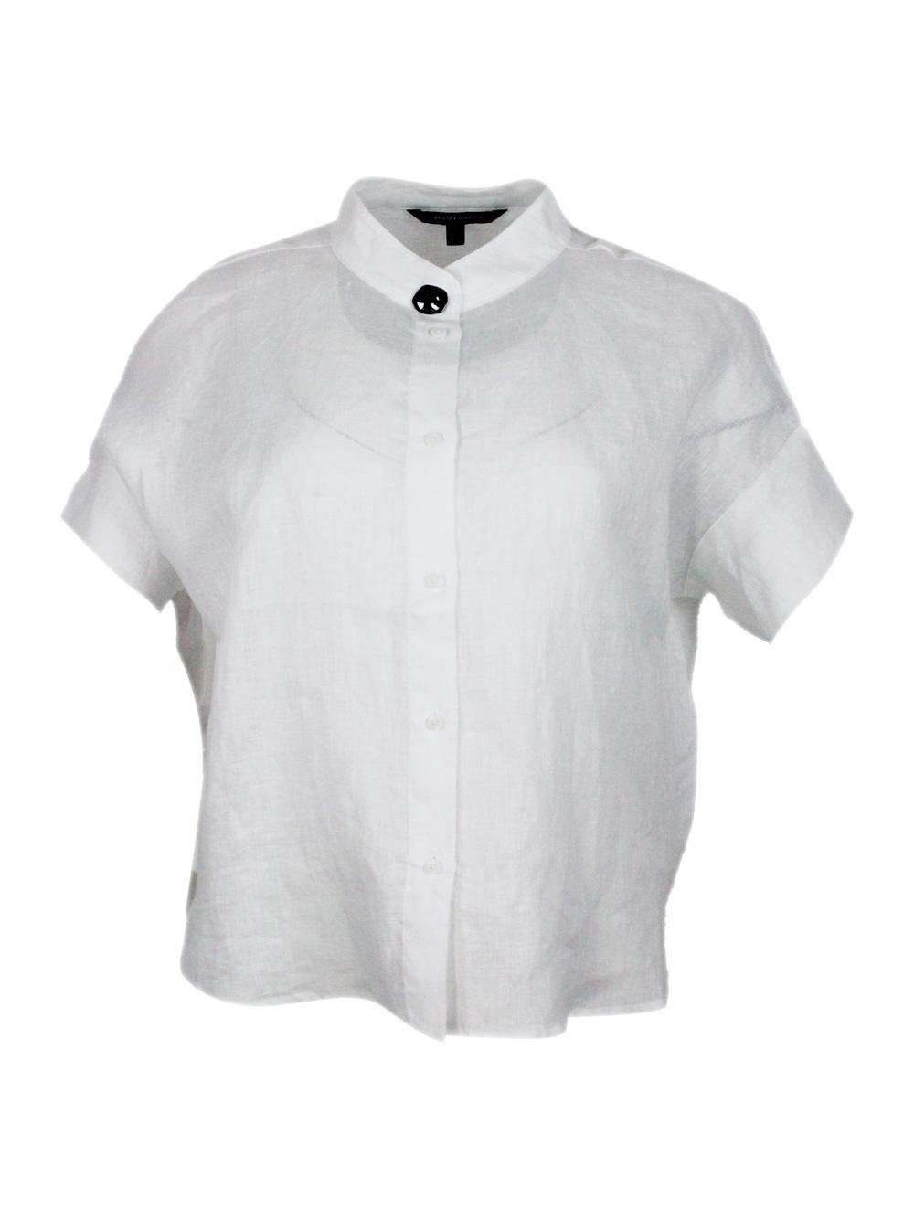 armani exchange shirts white 100li - women