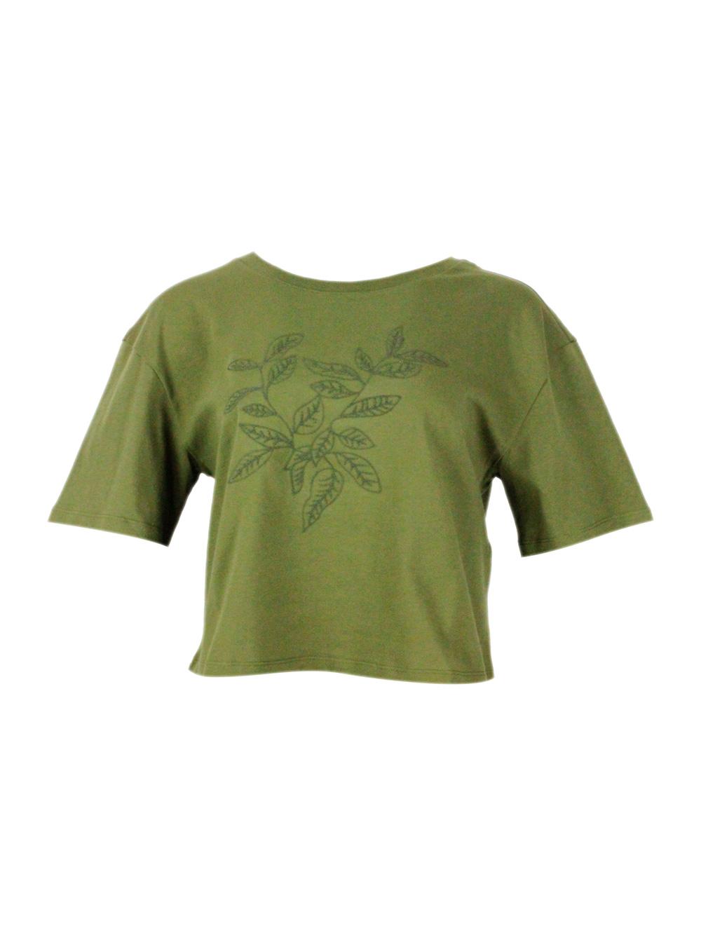 armani exchange t-shirts and polos verde savana 100co - women