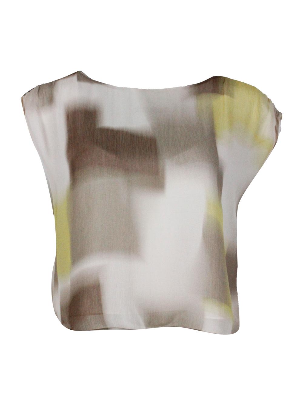 armani exchange top beige 100vi - women