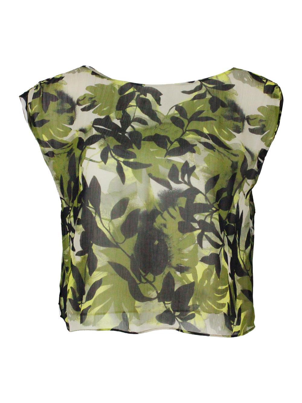 armani exchange top green 100vi - women