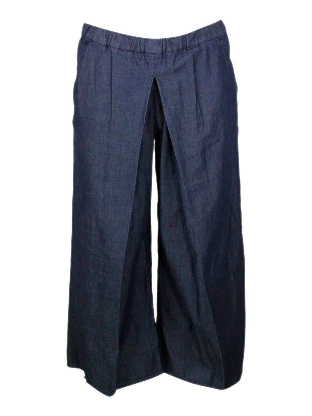 armani exchange trousers denim 100co - women