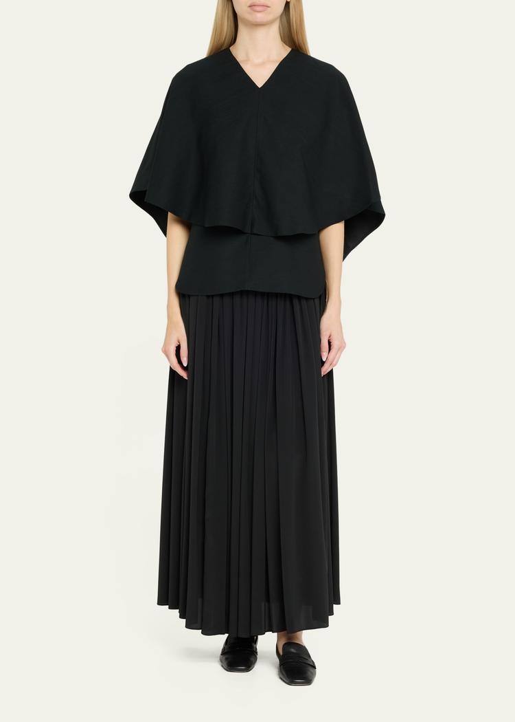 arona v-neck cape blouse