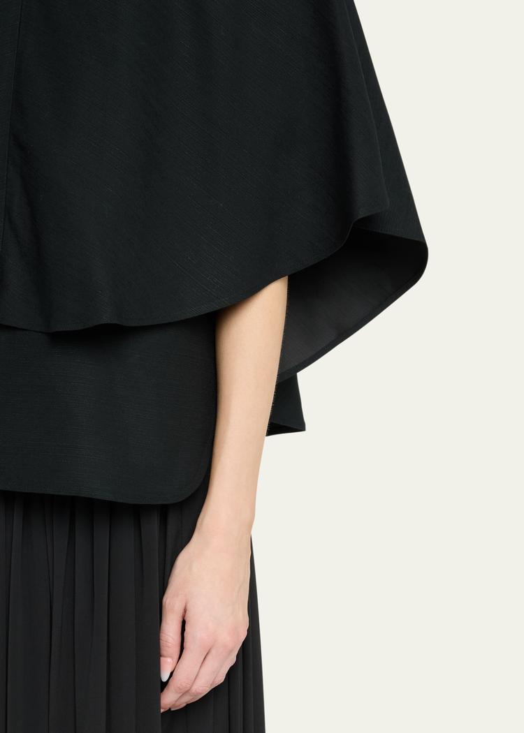 arona v-neck cape blouse