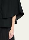 arona v-neck cape blouse