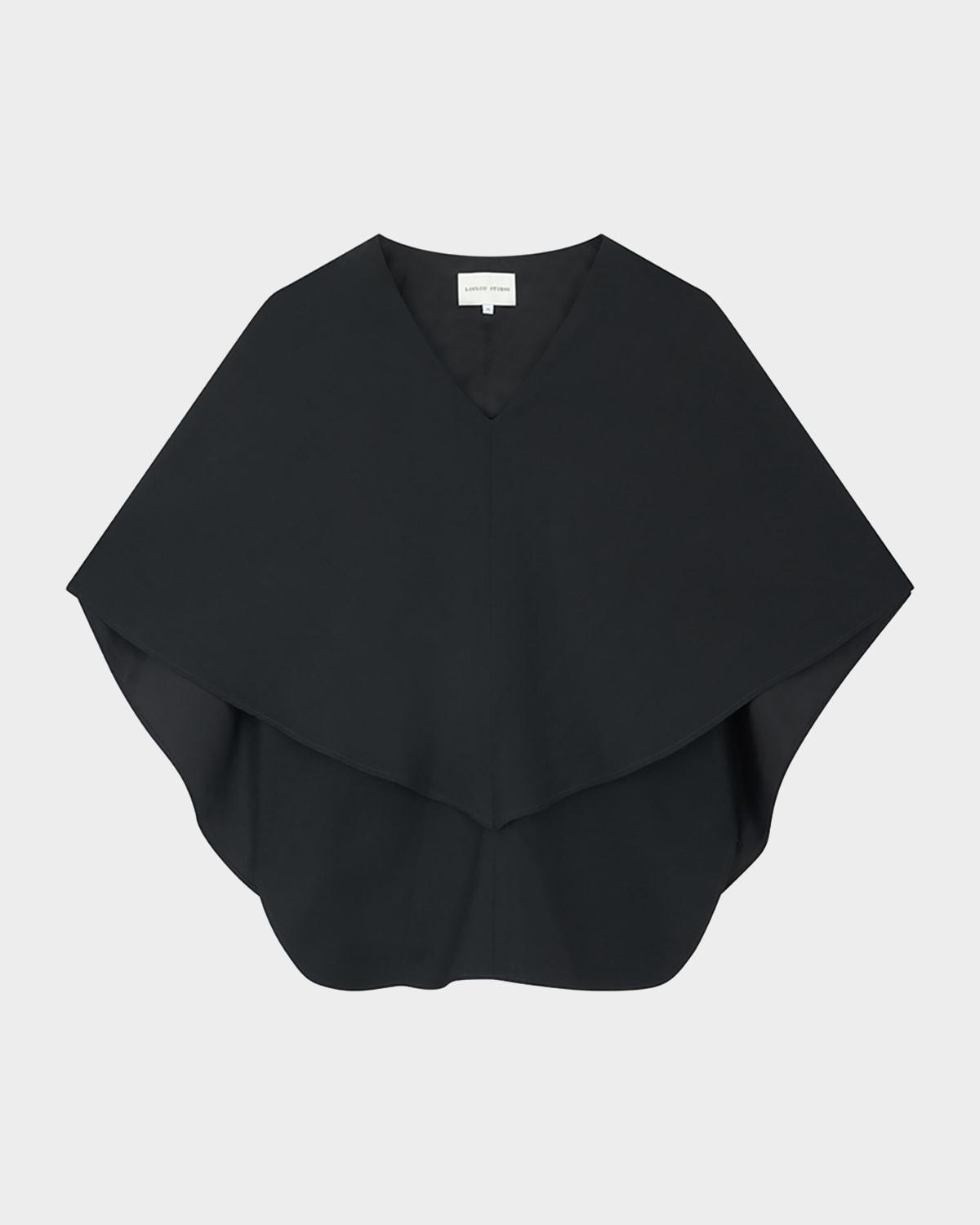 arona v-neck cape blouse