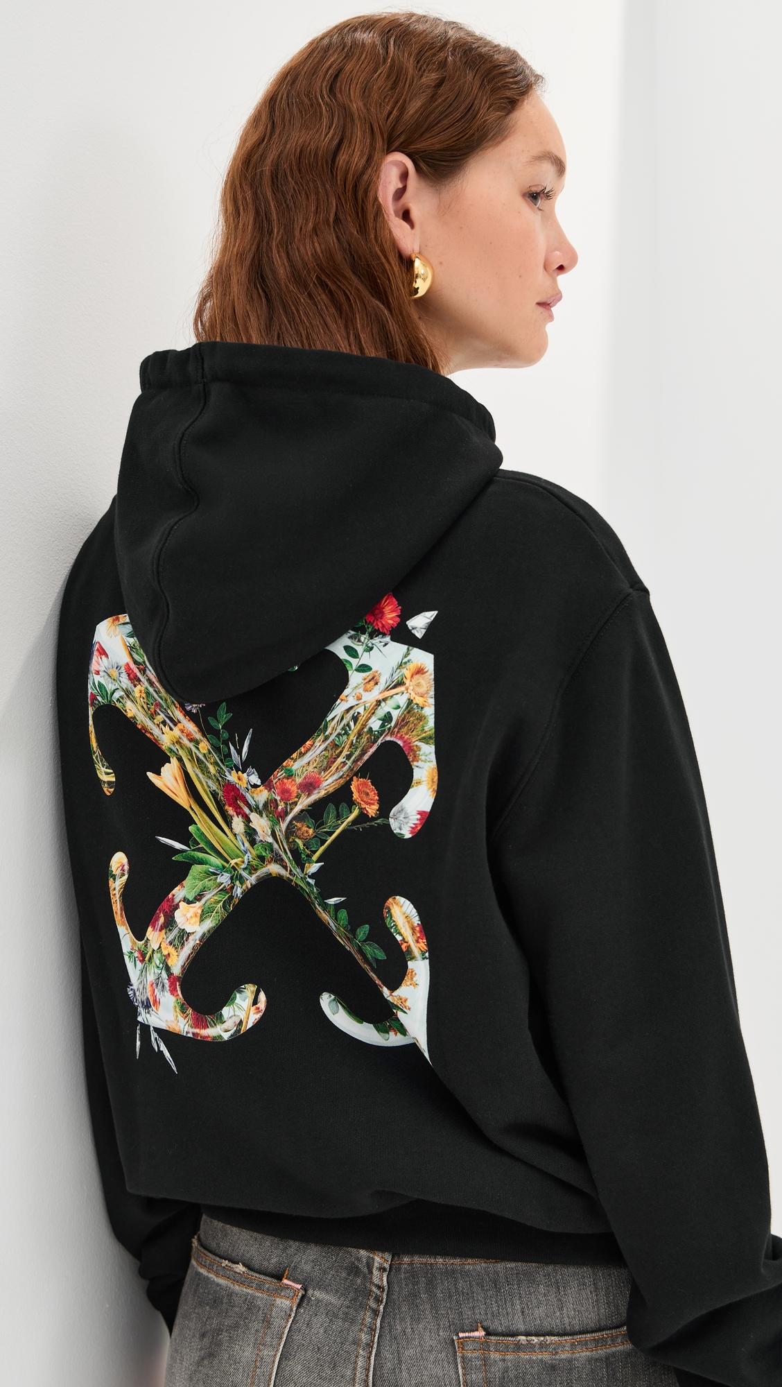 arrow glass flower hoodie