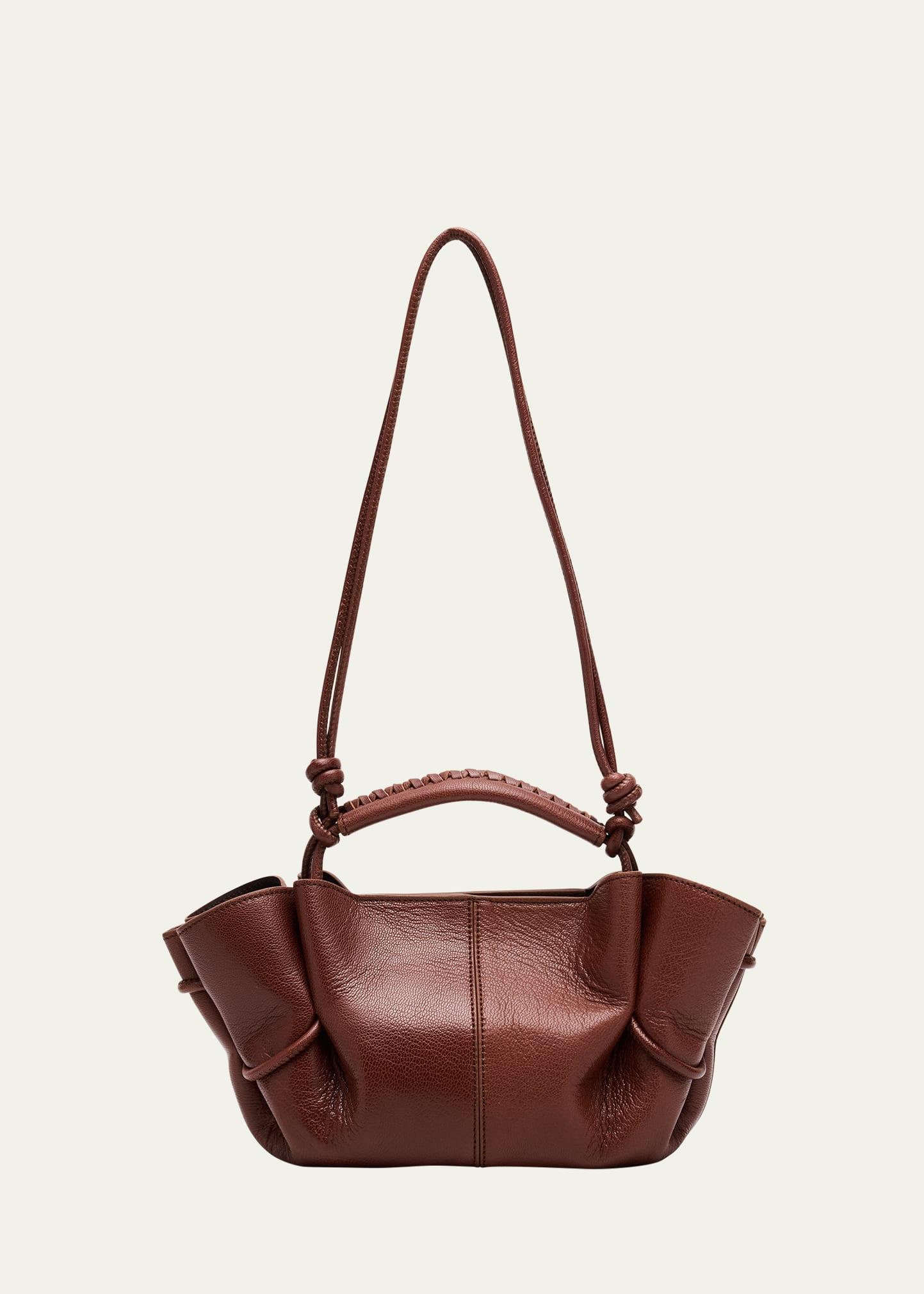 arta mini pleated leather crossbody bag