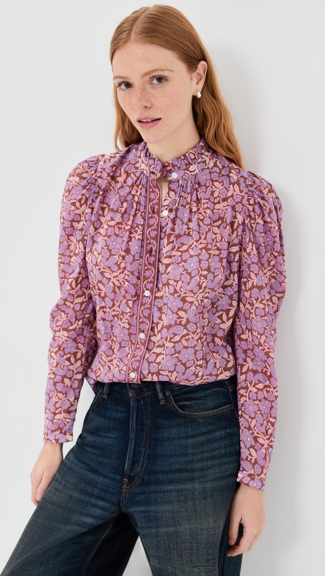 artemis twilight floral shirt