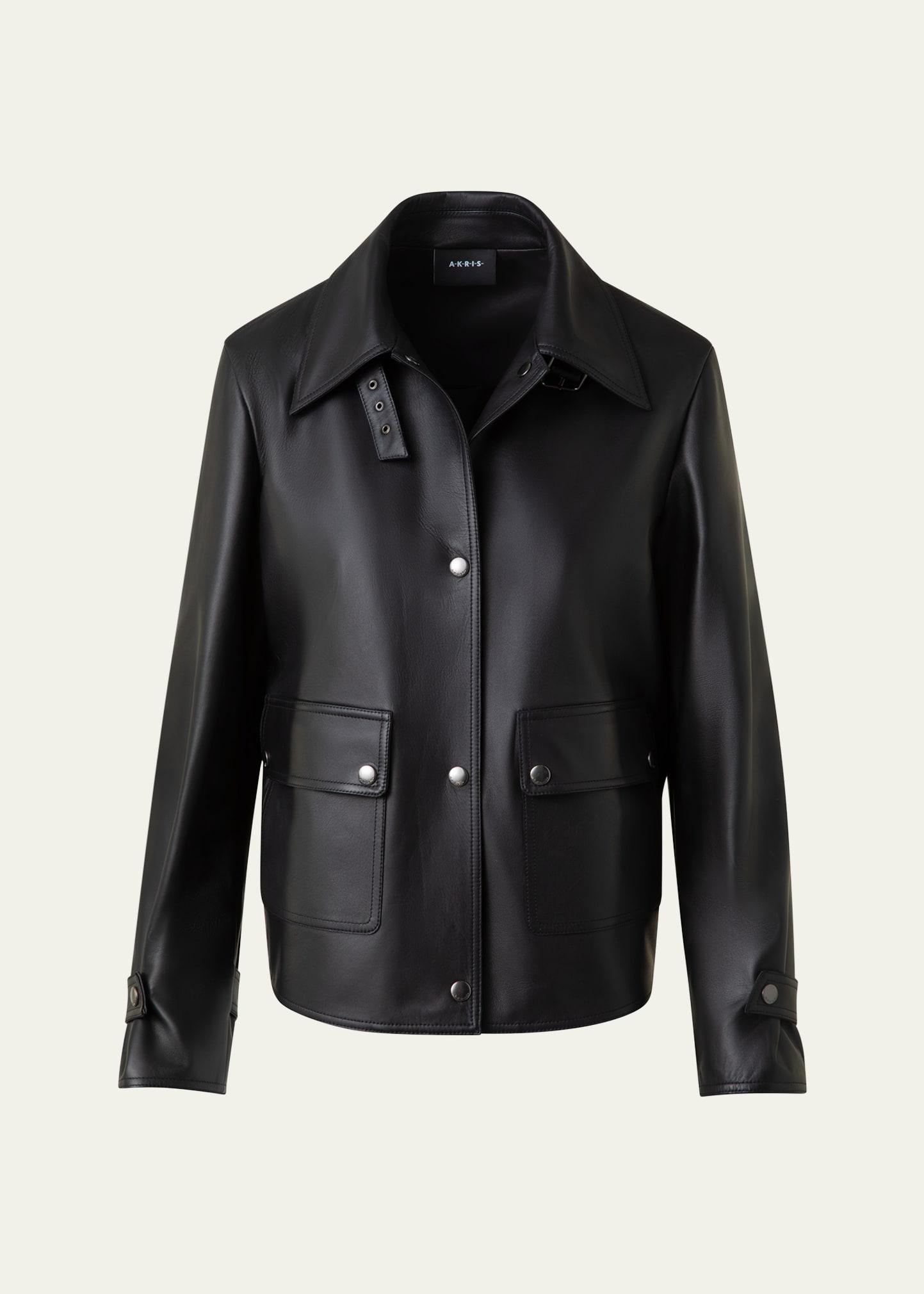 arthos short leather jacket