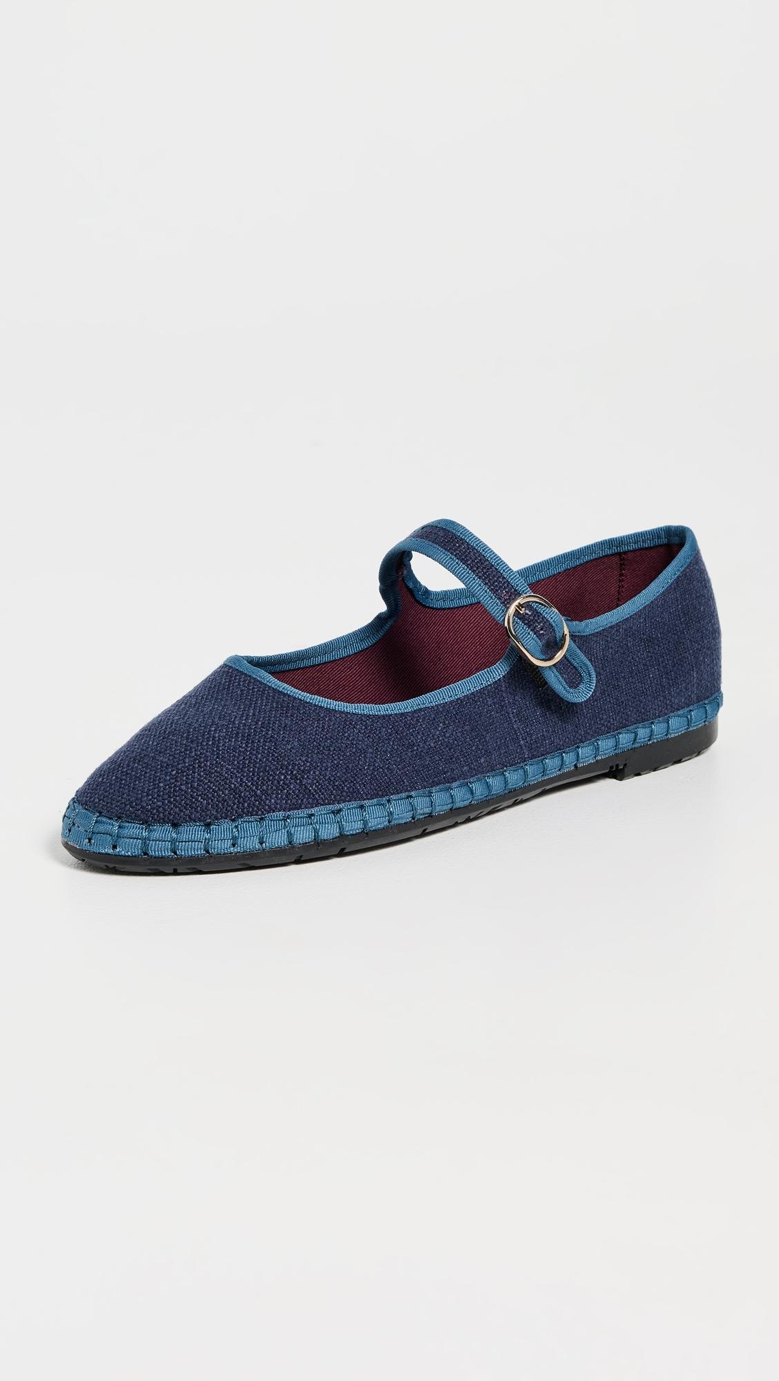 arthur linen mary jane flats