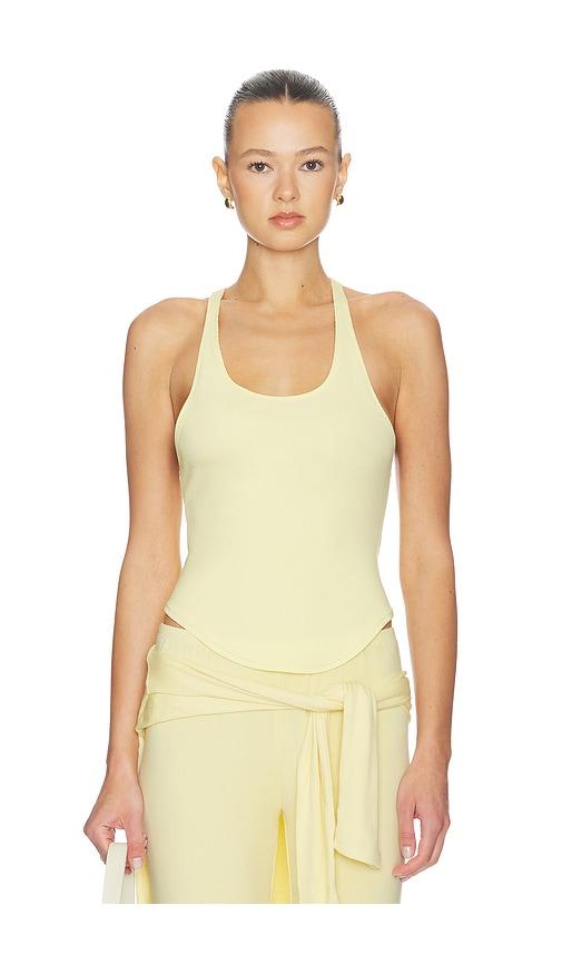 artless haze top in lemon.