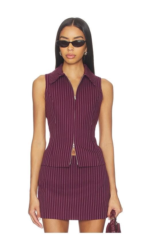 artless kaia vest in wine.