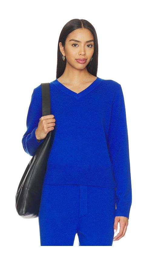 artless tove v-neck sweater in royal.