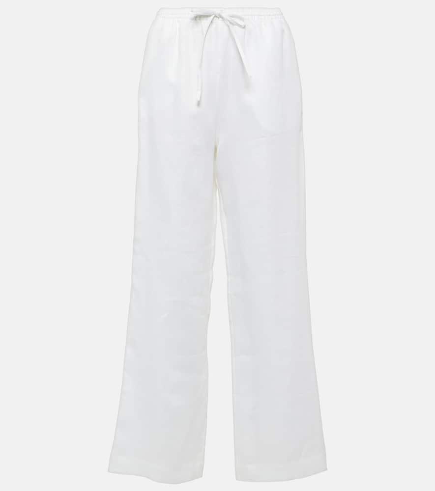 asceno aurelia linen straight pants