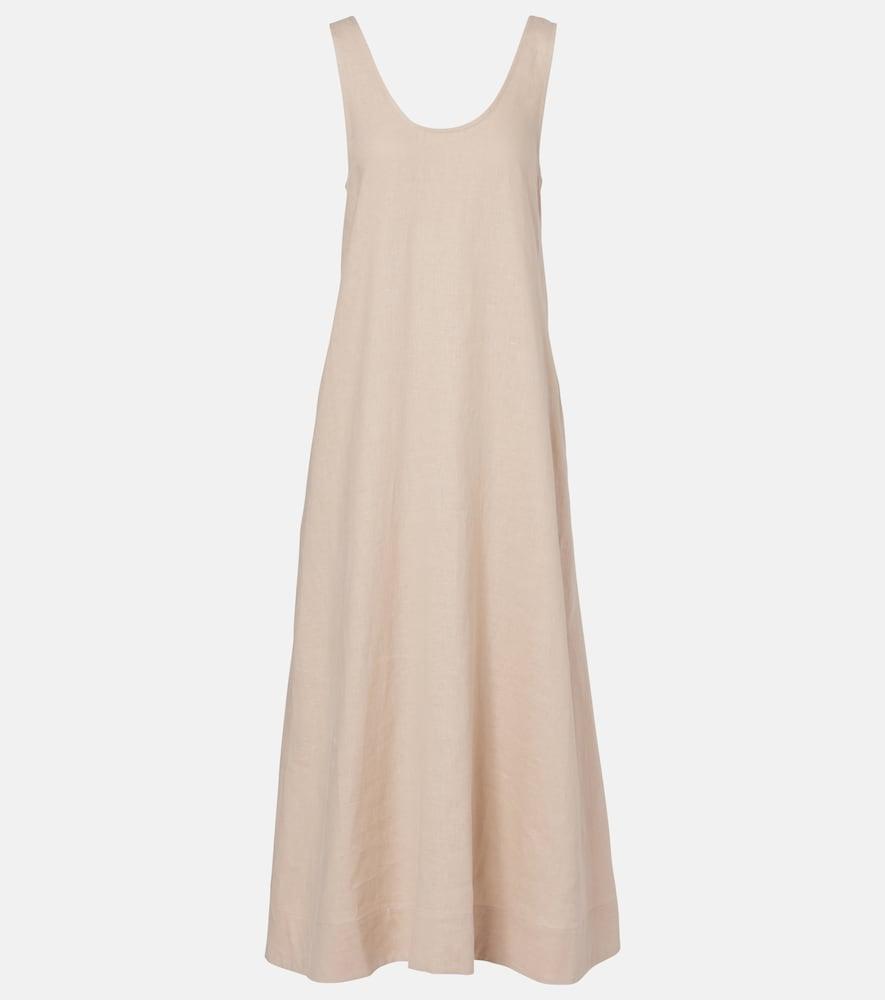 asceno capri linen maxi dress