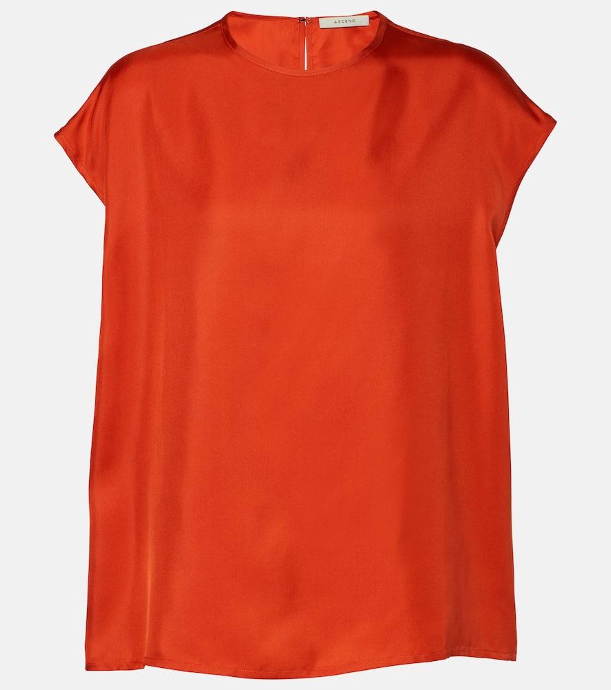 asceno dasha silk twill top