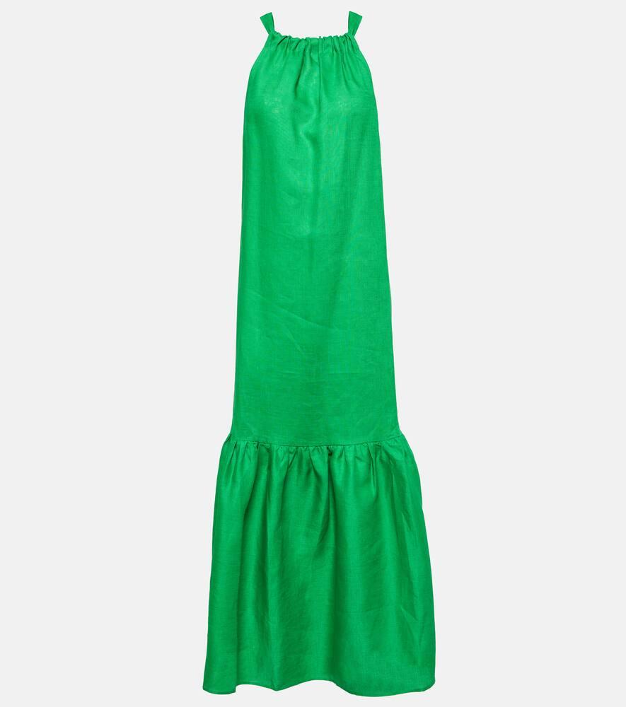 asceno ibiza linen maxi dress