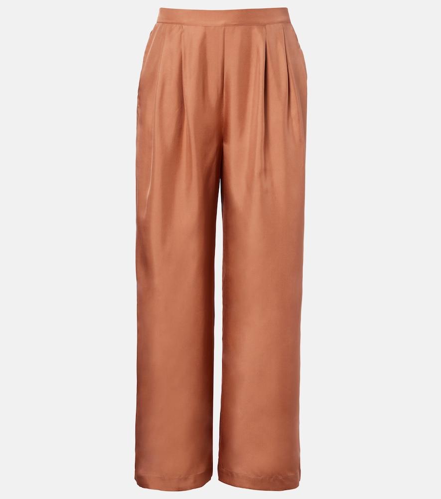 asceno isola pleated silk twill wide