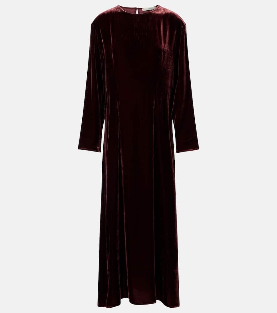 asceno jody velvet midi dress