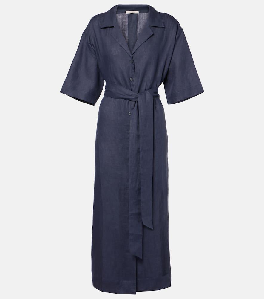 asceno larnaca linen midi dress