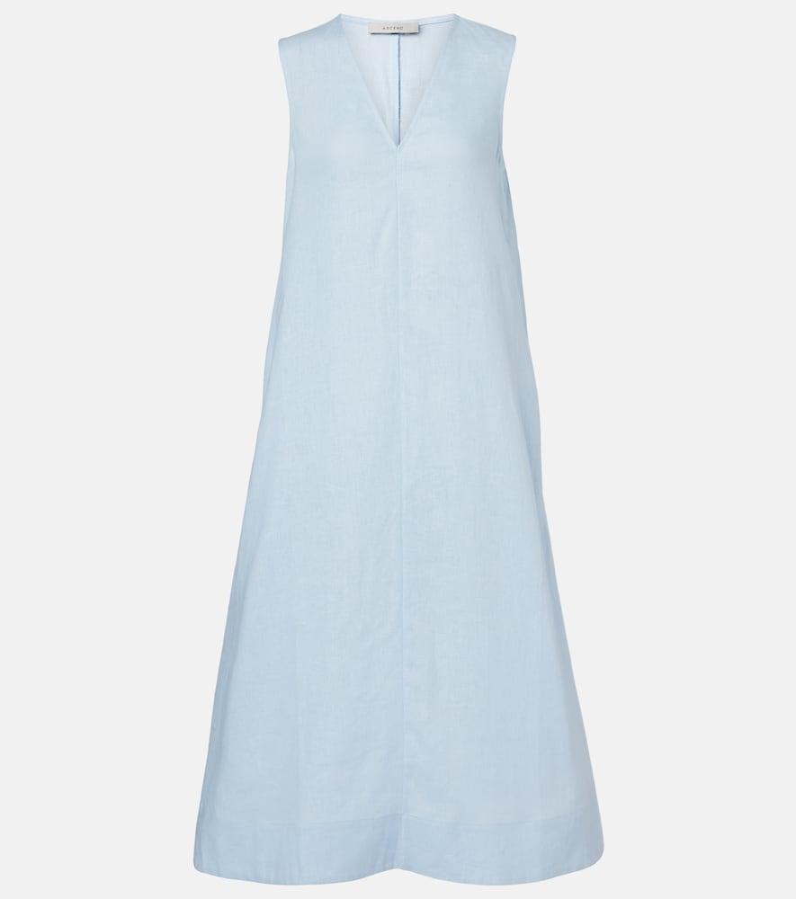 asceno nisha linen midi dress