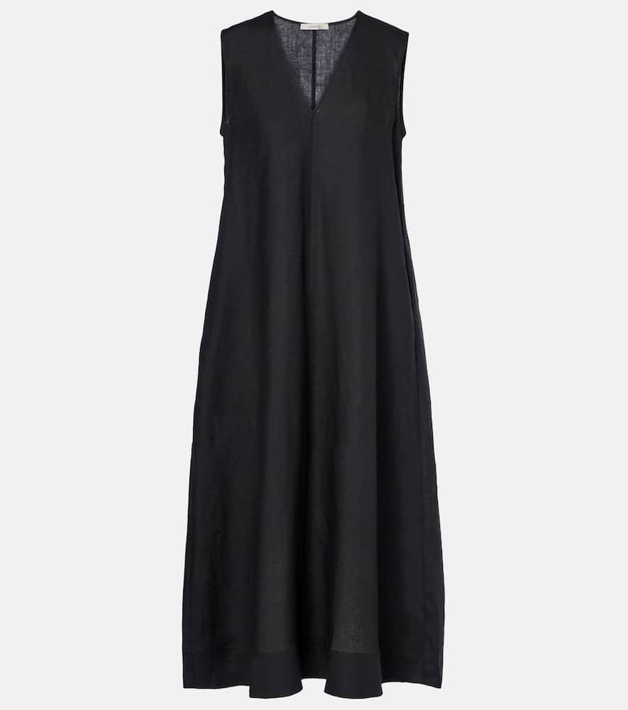 asceno nisha linen midi dress