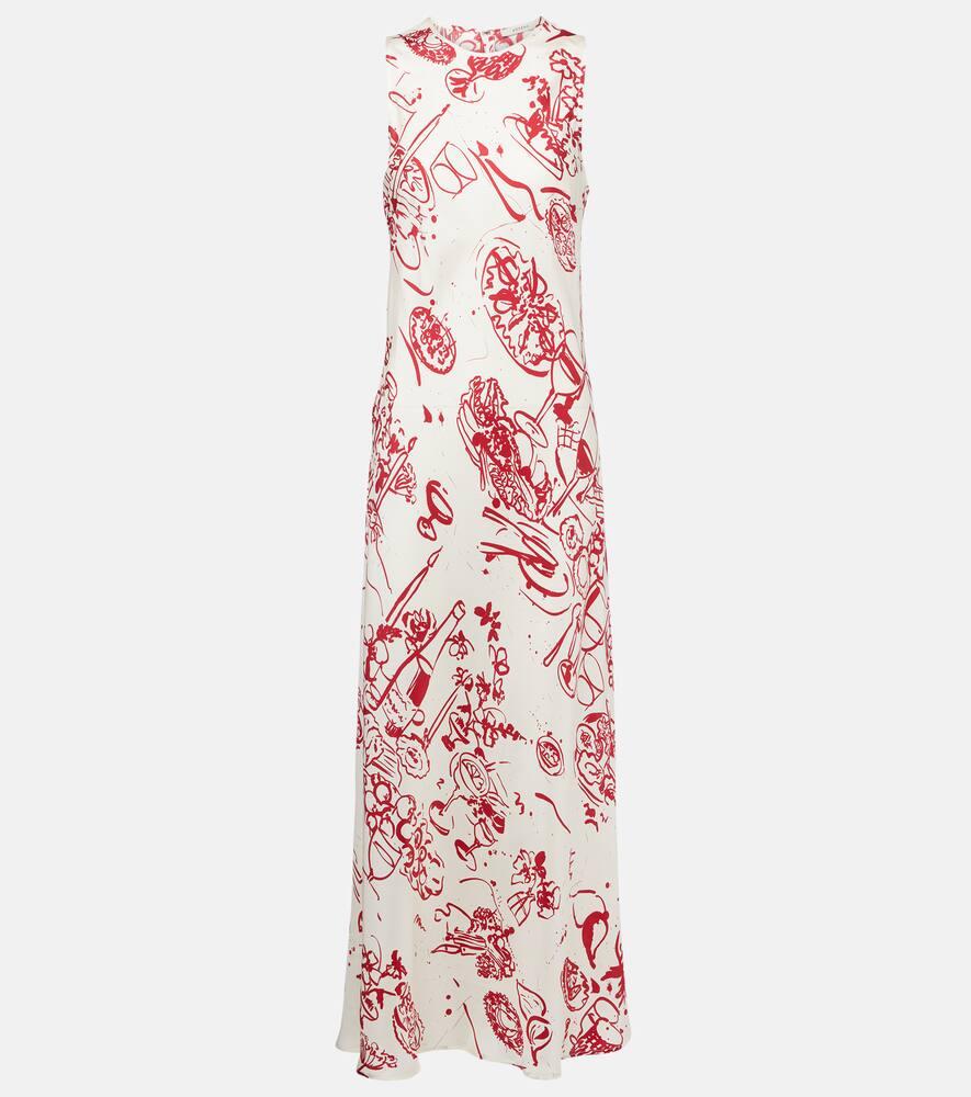 asceno printed silk maxi dress