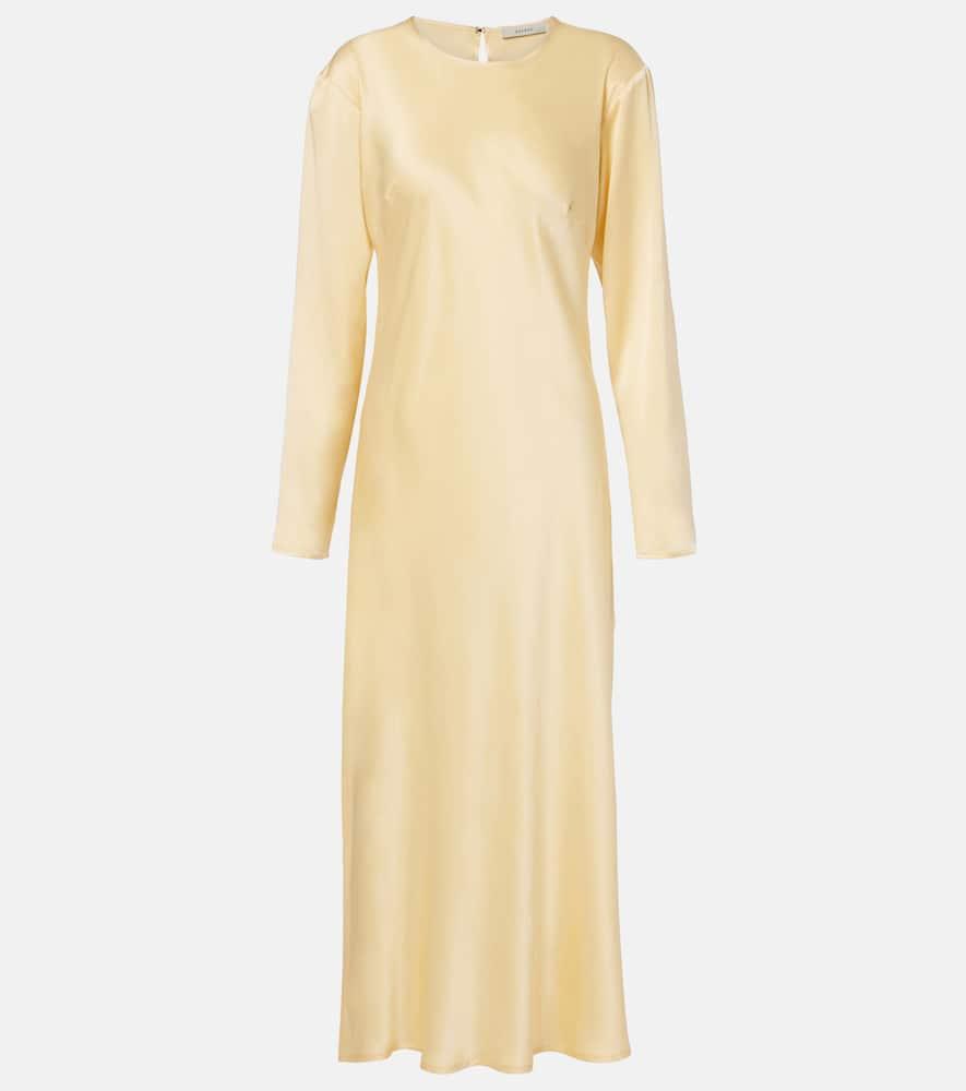 asceno salina silk charmeuse midi dress