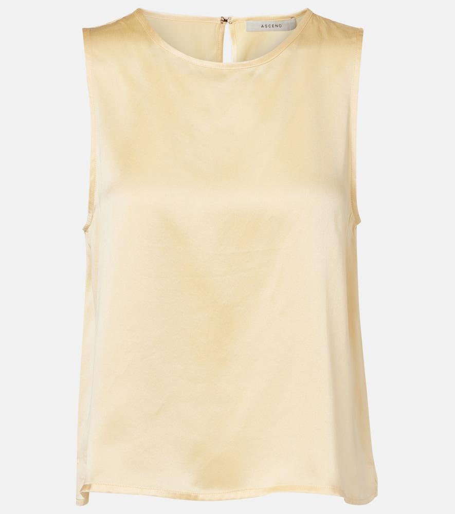 asceno sofia silk charmeuse tank top