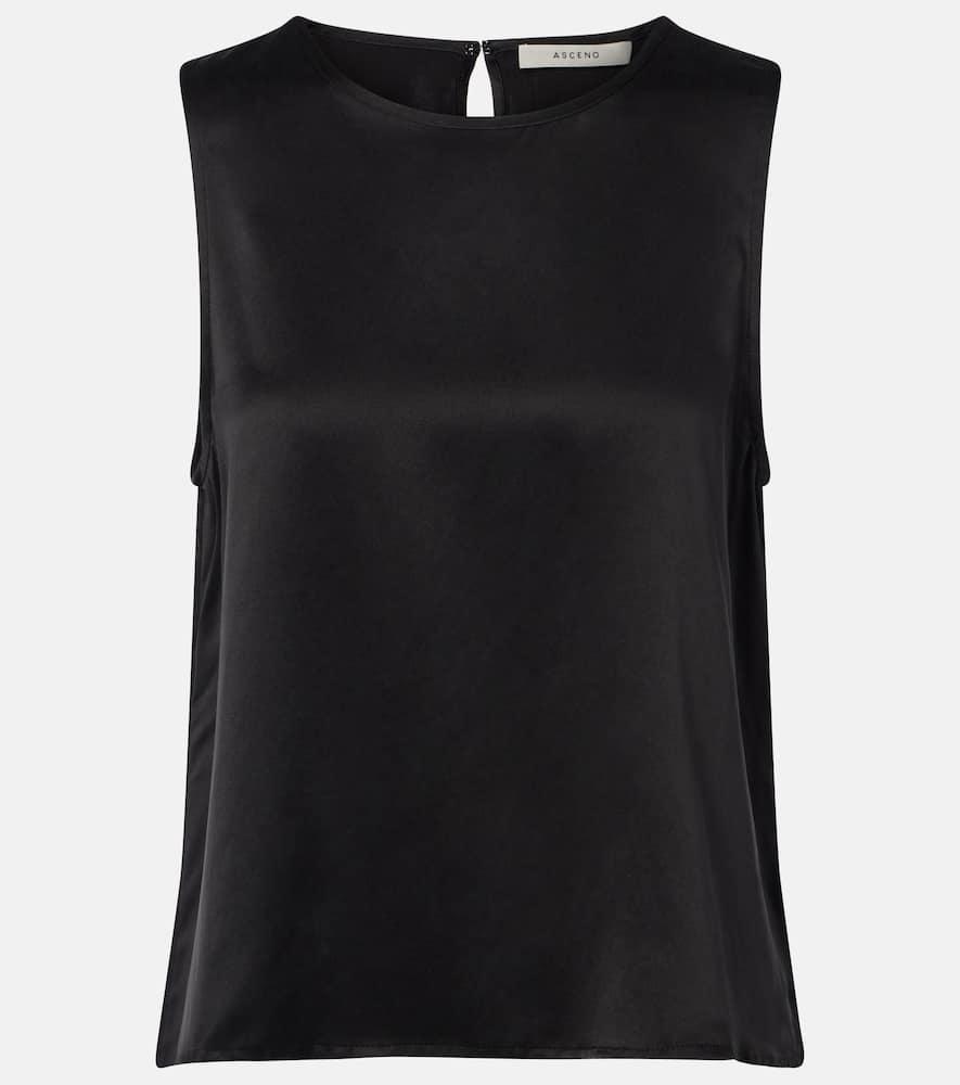 asceno sofia silk charmeuse tank top