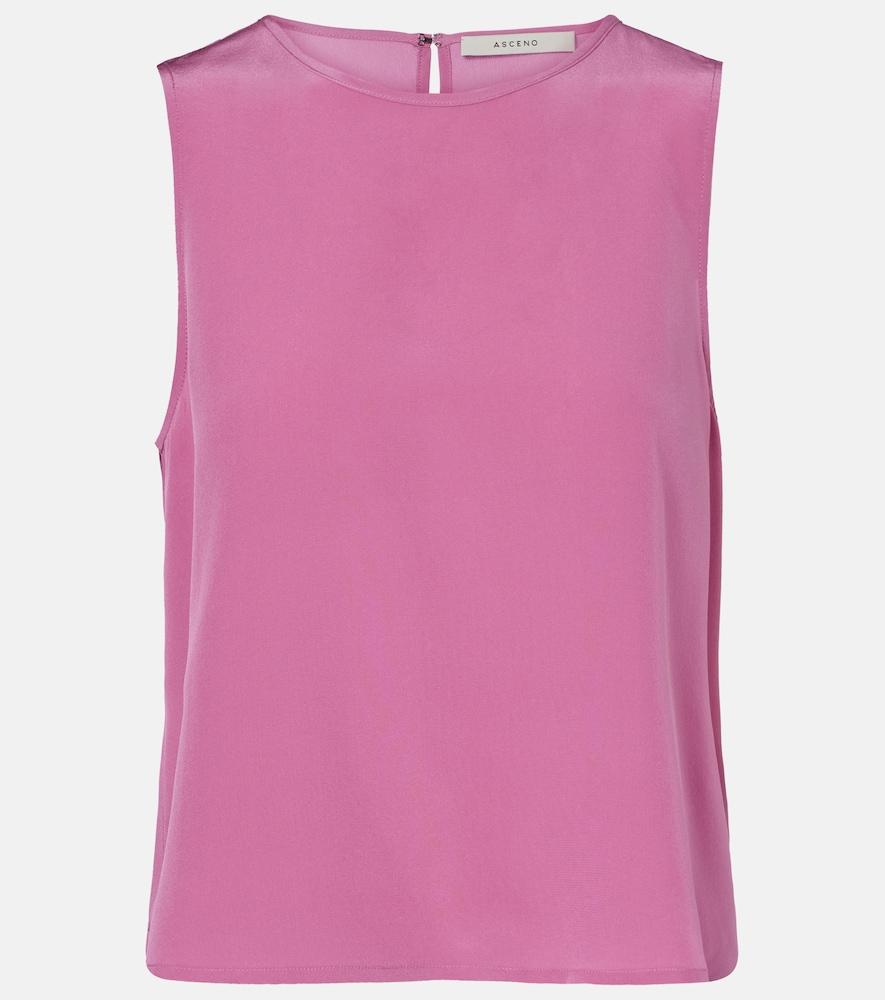 asceno sofia silk crêpe tank top