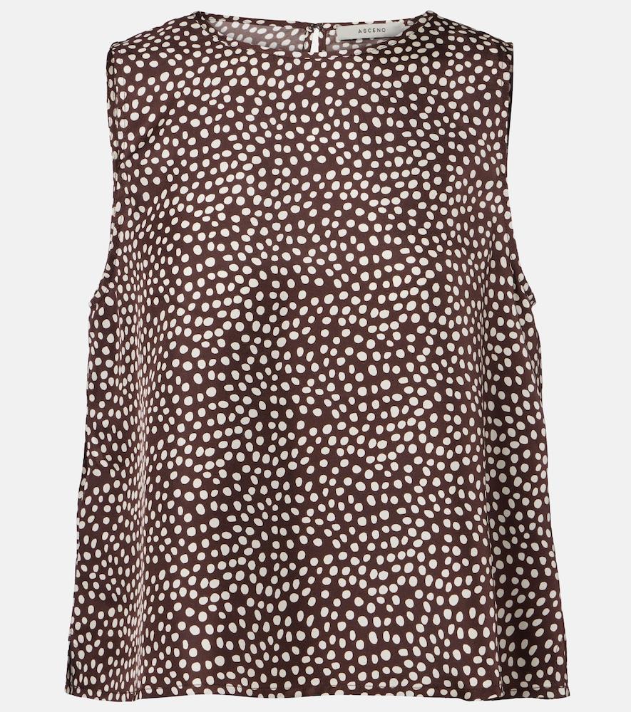 asceno sofia silk twill tank top