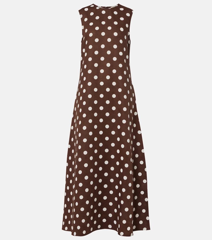 asceno tallin linen and cotton maxi dress