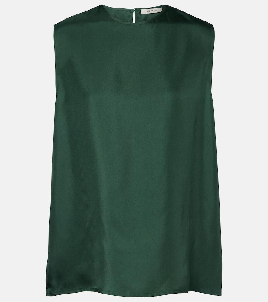 asceno trento silk twill tank top